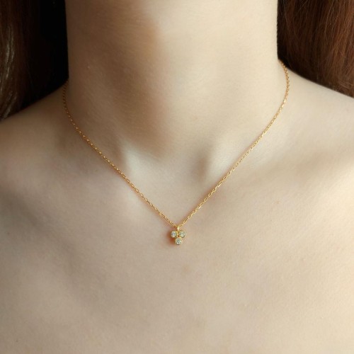 CNG Jewels - Tria Gold Minimal Gümüş Kadın Kolye