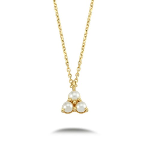 Tria Pearl Gold Necklace - Thumbnail