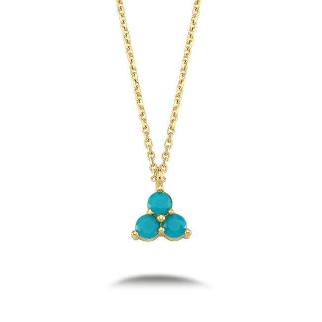 Tria Turquoise Gold Necklace