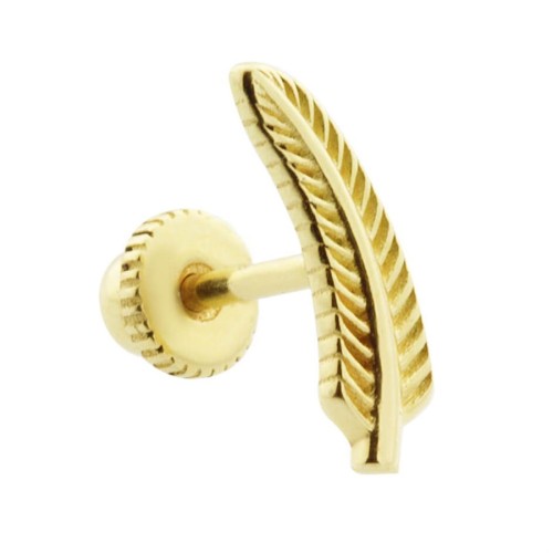 Feather Gold Helix Piercing Earring - 1