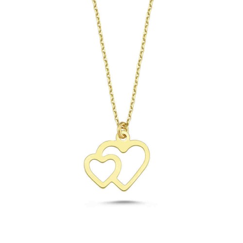 CNG Jewels - Two Hearts Gold Necklace