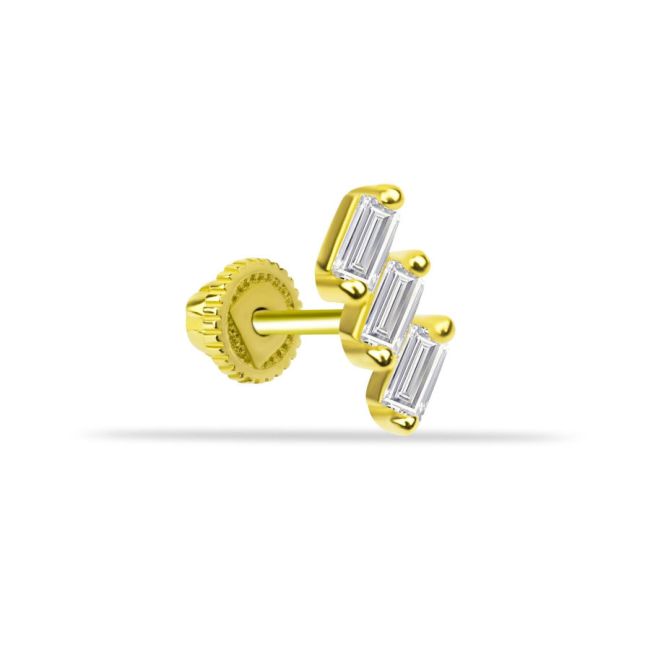 Üç Baget Altın Helix Piercing - 1