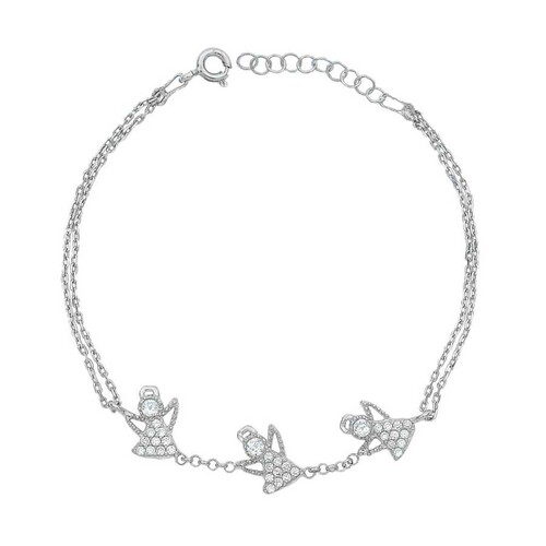 CNG Jewels - Üç Melekli Gümüş Bayan Bileklik