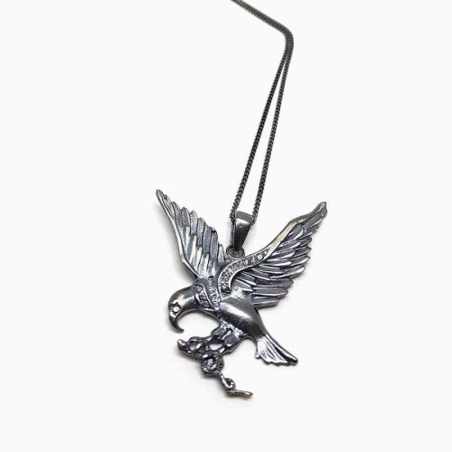 Uçan Kartal 925 Ayar Gümüş Erkek Kolye - 1