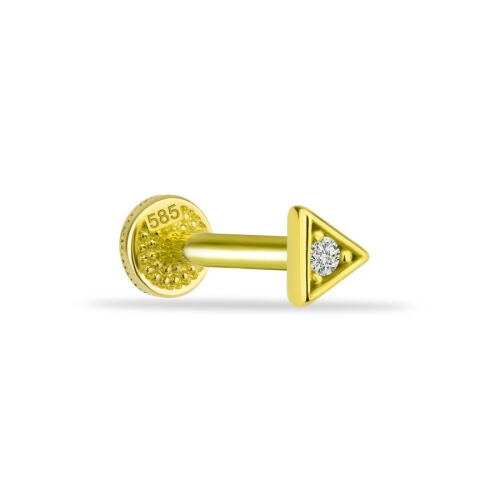 Triangle Gold Tragus Piercing - 1