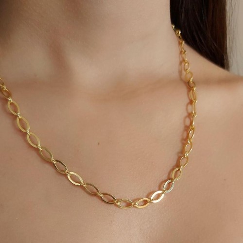Flat Forse Gold Silver Women's Chain - 2
