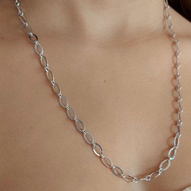 Flat Forse Silver Women's Chain - 2