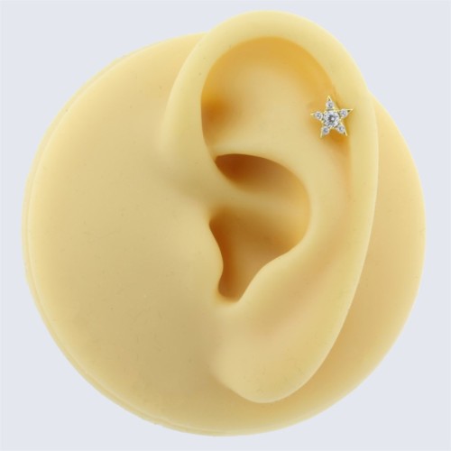 Yıldız Altın Helix Piercing - Thumbnail