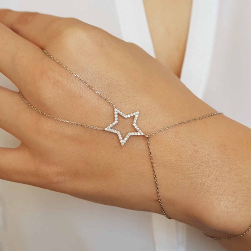 Star Silver Shahmaran Bracelet - CNG Jewels (1)