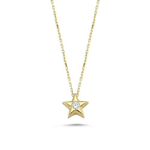 CNG Jewels - Minik Yıldız Tektaş Altın Kolye