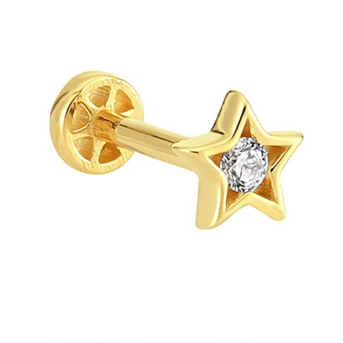 CNG Jewels - Yıldız Tektaş Altın Tragus Piercing