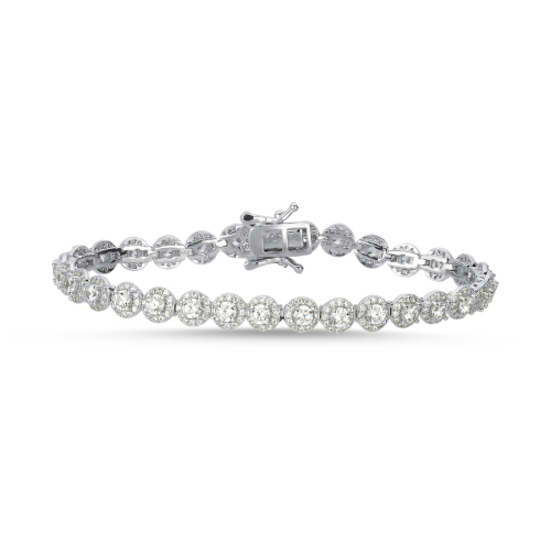 Round Solitaire Silver Waterway Bracelet - CNG Jewels (1)